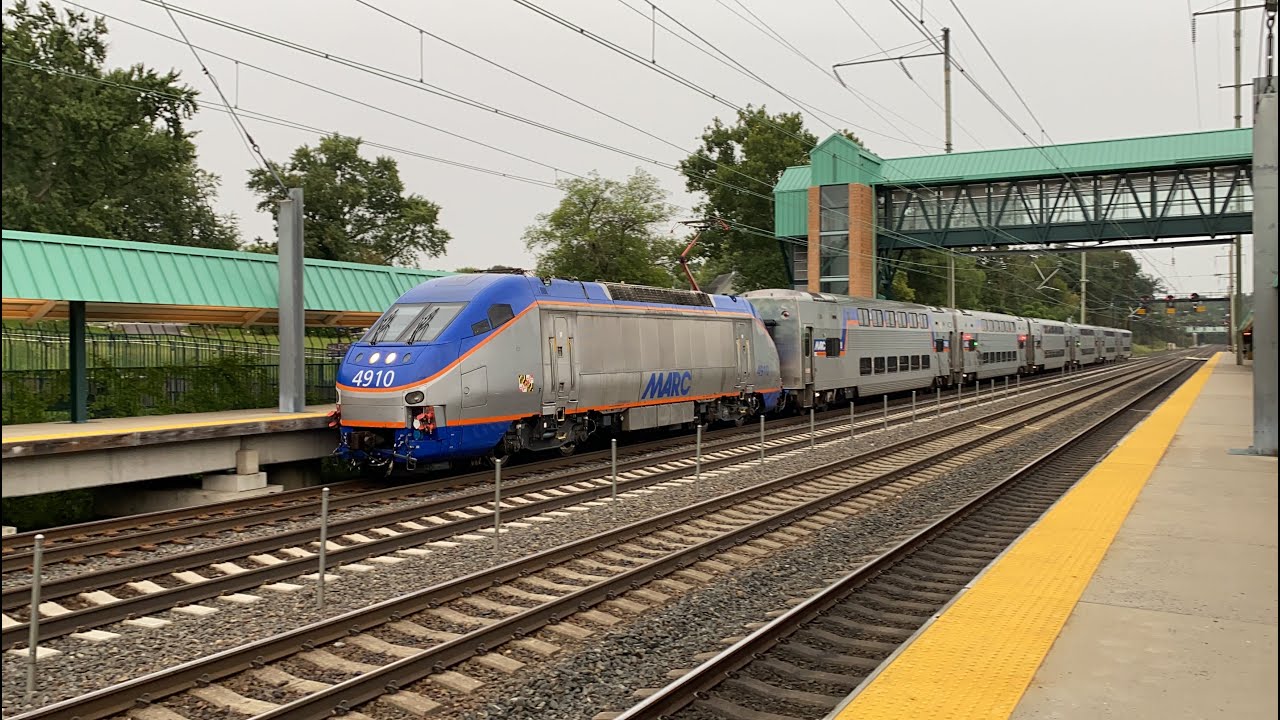 Amtrak Northeast Corridor & MARC Penn Line PM Rush Hour Trains @ Halethorpe (9/17/20)
