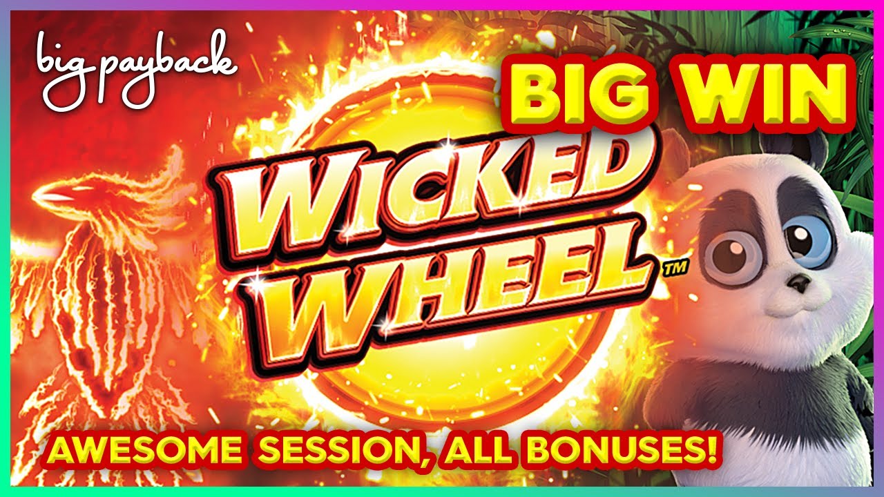 I JUST KEPT WINNING! Wicked Wheel Fire Phoenix & Panda Slots - GREAT SESSION!