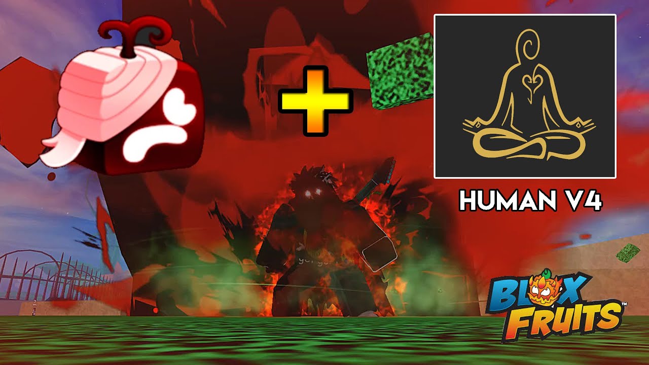 Torment Pain Fruit + Human V4 = 🩸💀 ( blox fruits )