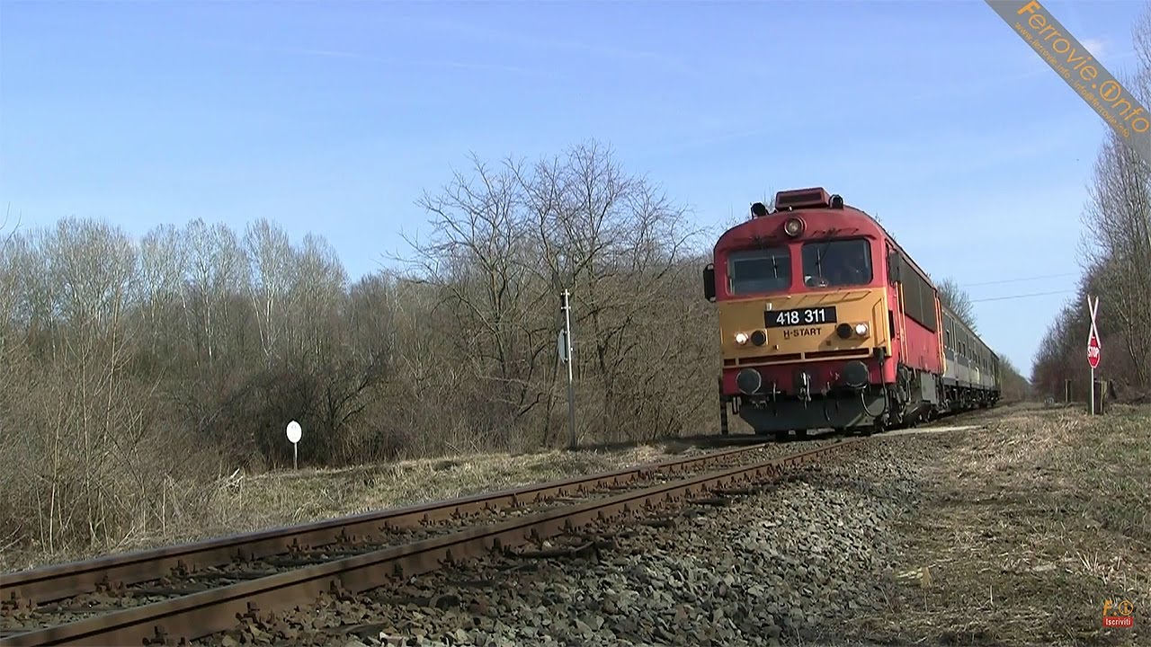 Csörgő 418 311 MÁV in corsa tra Berzence e Gyékényes