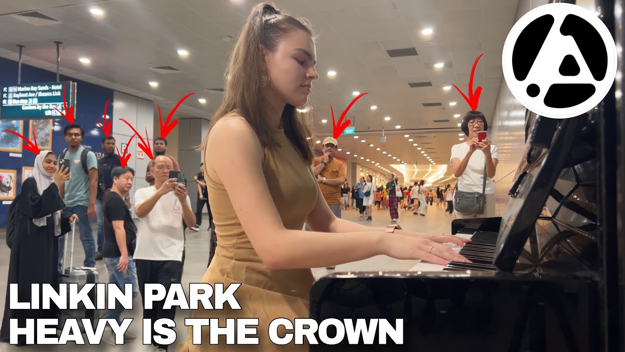 I played LINKIN PARK - HEAVY IS THE CROWN on piano in public!