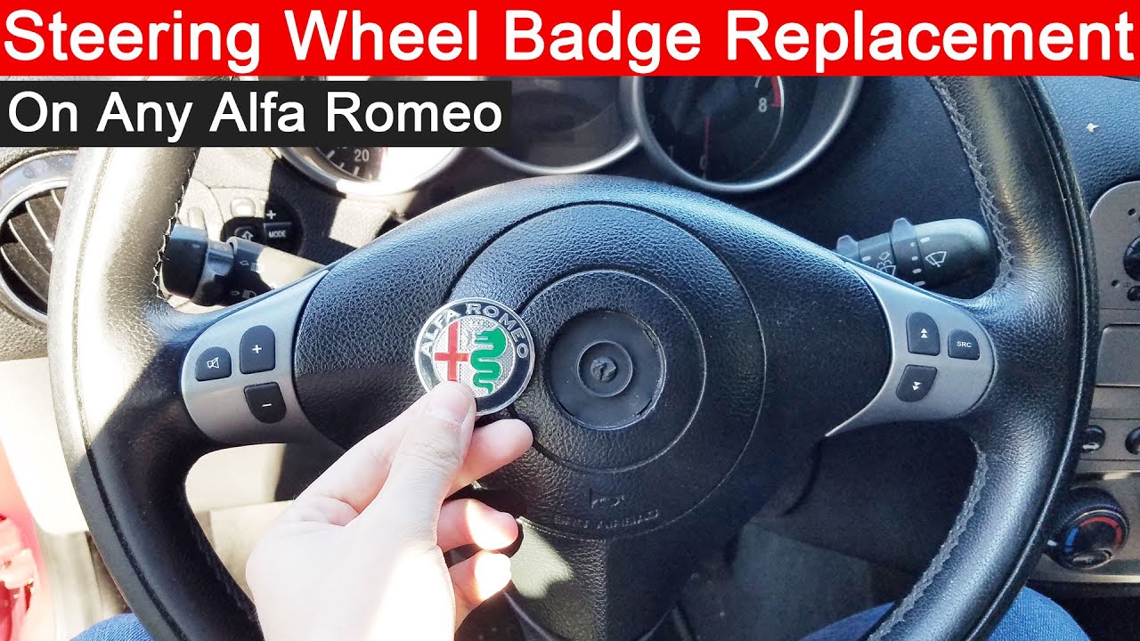 Steering Wheel Badge Replacement Alfa Romeo GT, 147, 156, 166, 159, Brera, Giulietta, Mito