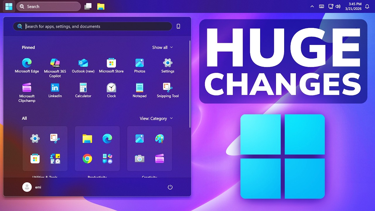 Значительные изменения в Windows 11 &mdash; новая панель задач, улучшенные меню &laquo;Пуск&raquo; и &laquo;Проводник&raquo;, п...
