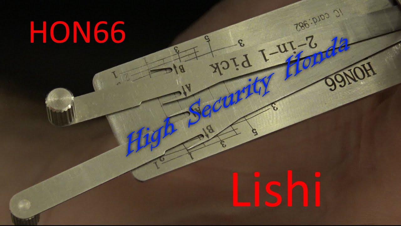 (447) HON66 Lishi Pick & Decode дверного замка Honda