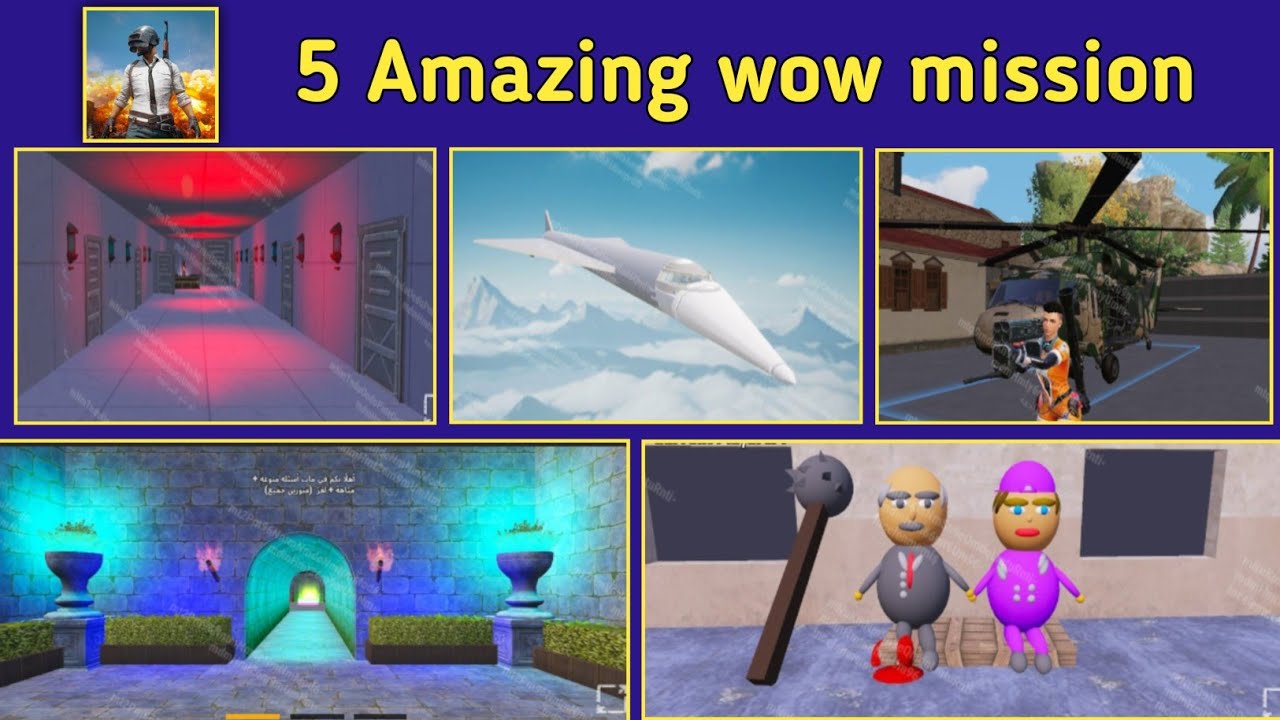 PUBG | 5 Amazing wow mission in pubg | how to play amazing wow mission