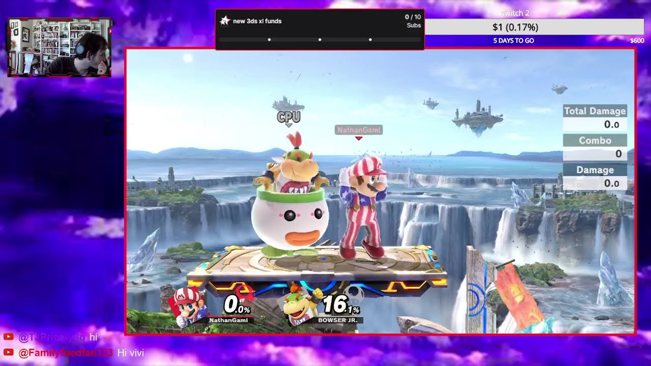 playing smashy bros vs viewers and maybe variety