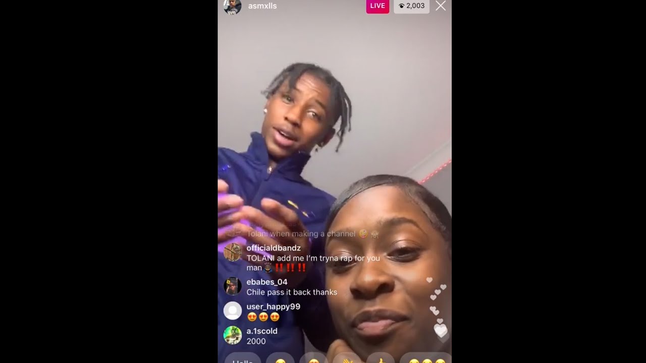 Asmxlls And Tolani Flirting And Almost Kiss, They Are Dating!?! | On IG Live 🥺😍