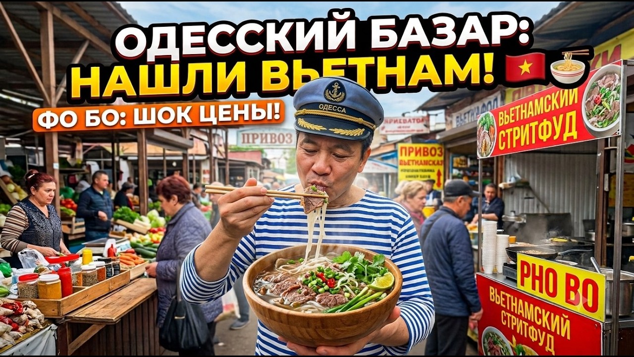 Odessa's Hidden Gem! Vietnamese Street Food at the Market 🇻🇳🇺🇦 &mdash; Price Review and Pho Bo Soup