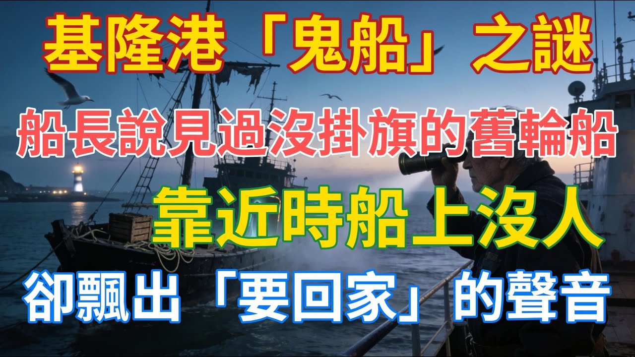 基隆港「鬼船」之謎！船長說見過沒掛旗的舊輪船，靠近時船上沒人，卻飄出「要回家」的聲音，船最後去哪了？