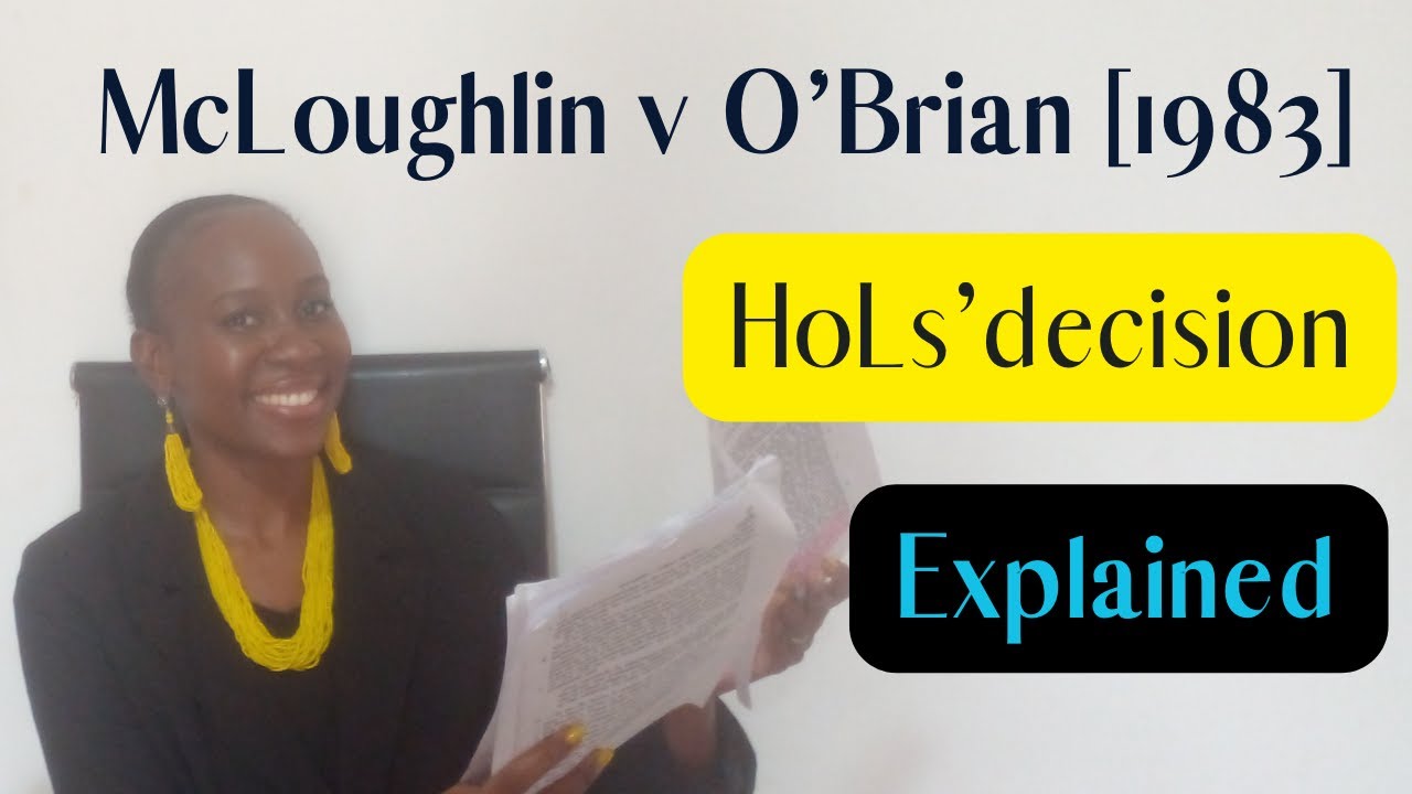 What did the Lords decide in McLoughlin v O'Brian and Others [1983]? House of Lords' Judgement. Tort