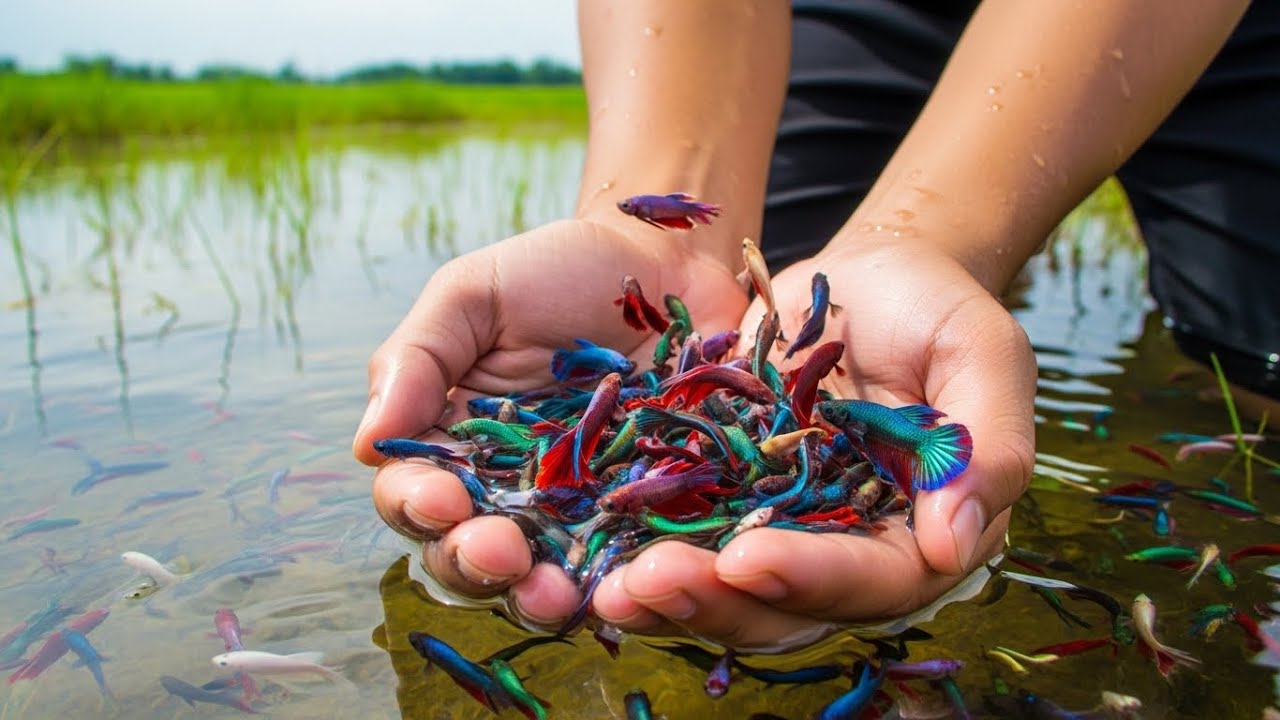 Amazing Betta Fish Discovery in the Wild Fields