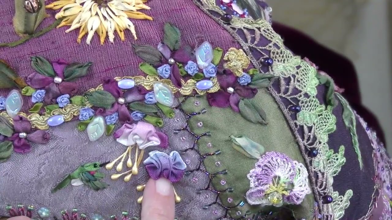 Life Within A Garden Crazy Quilt wall hanging