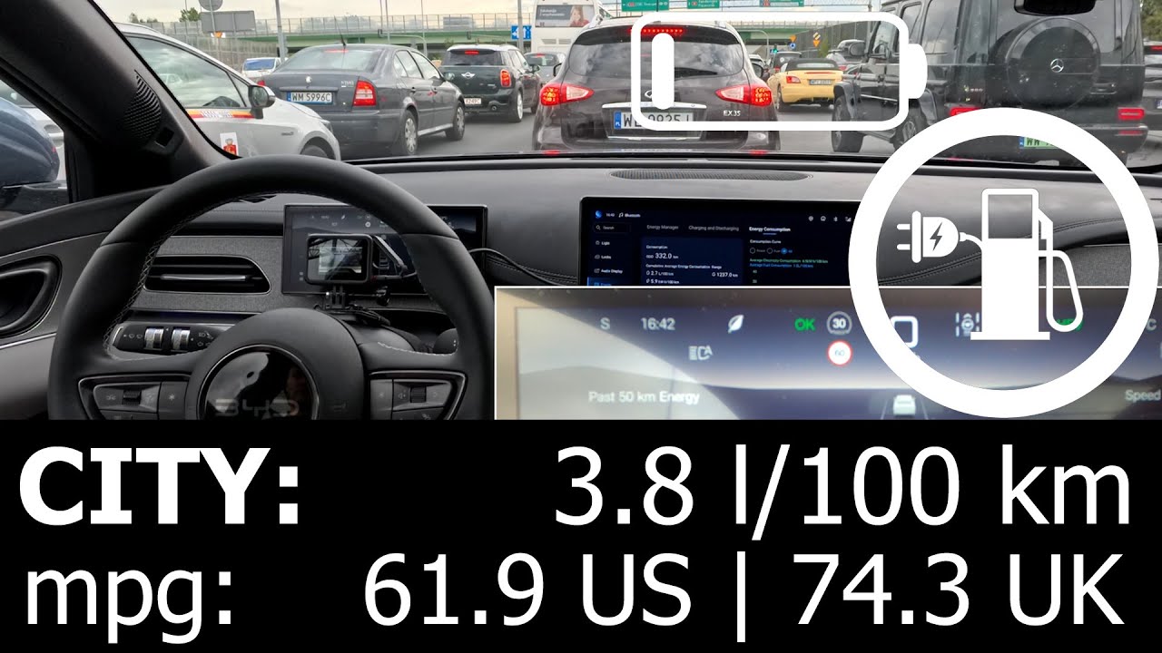 BYD Seal 6 DM-i Touring: CITY fuel consumption economy real test mpg PHEV discharged flat battery