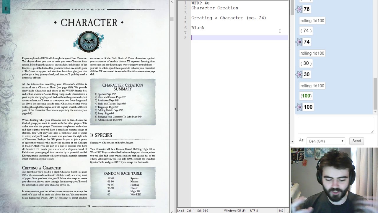 WFRP4e Character Creation Walkthrough