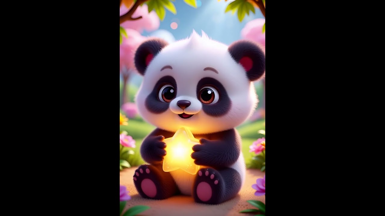 Baby panda | Cute baby panda | Kids learning songs | English poem for baby and kids make learn fun 😊