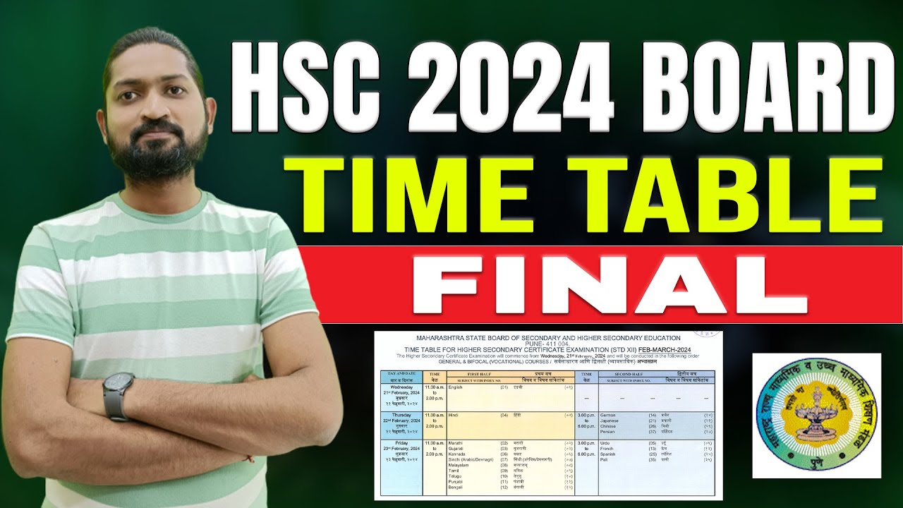 FINAL HSC 2024 BOARD  EXAM TIME TABLE RELEASED #hscboardexam #timetableforstudents