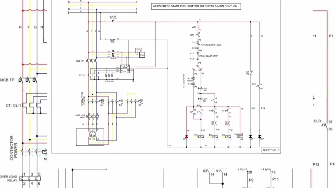 STAR DELTA STARTER POWER &C ONTROL CIRCUIT / SDS/ SDS CONTROL CIRCUIT 