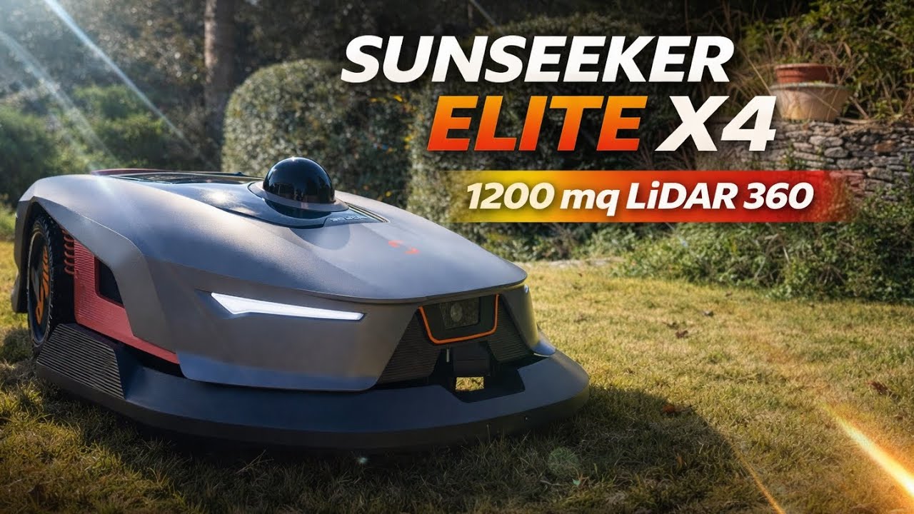 Robot rasaerba Sunseeker Elite X4 LiDAR 3d 360° + vision ai 1200 mq