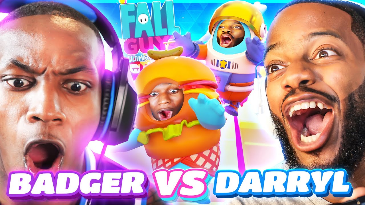 WHO IS THE BEST AT FALL GUYS ?! | BADGER VS DARRYL !