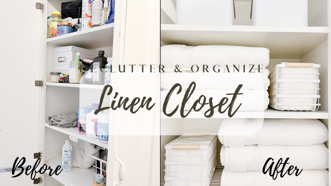 CLEAN, DECLUTTER, + ORGANIZE WITH ME 2023 | LINEN CLOSET MAKEOVER