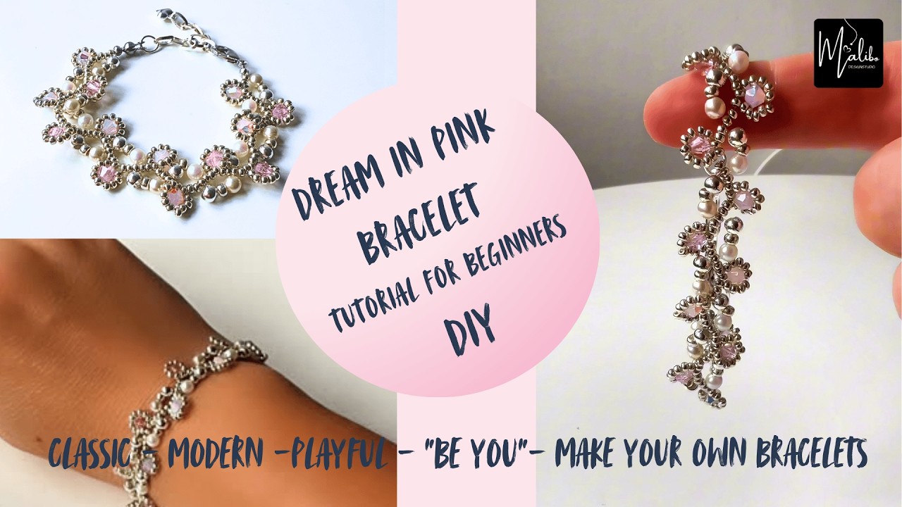 ✨ Dream in Pink – Handmade Beaded Bracelet Tutorial ✨ 