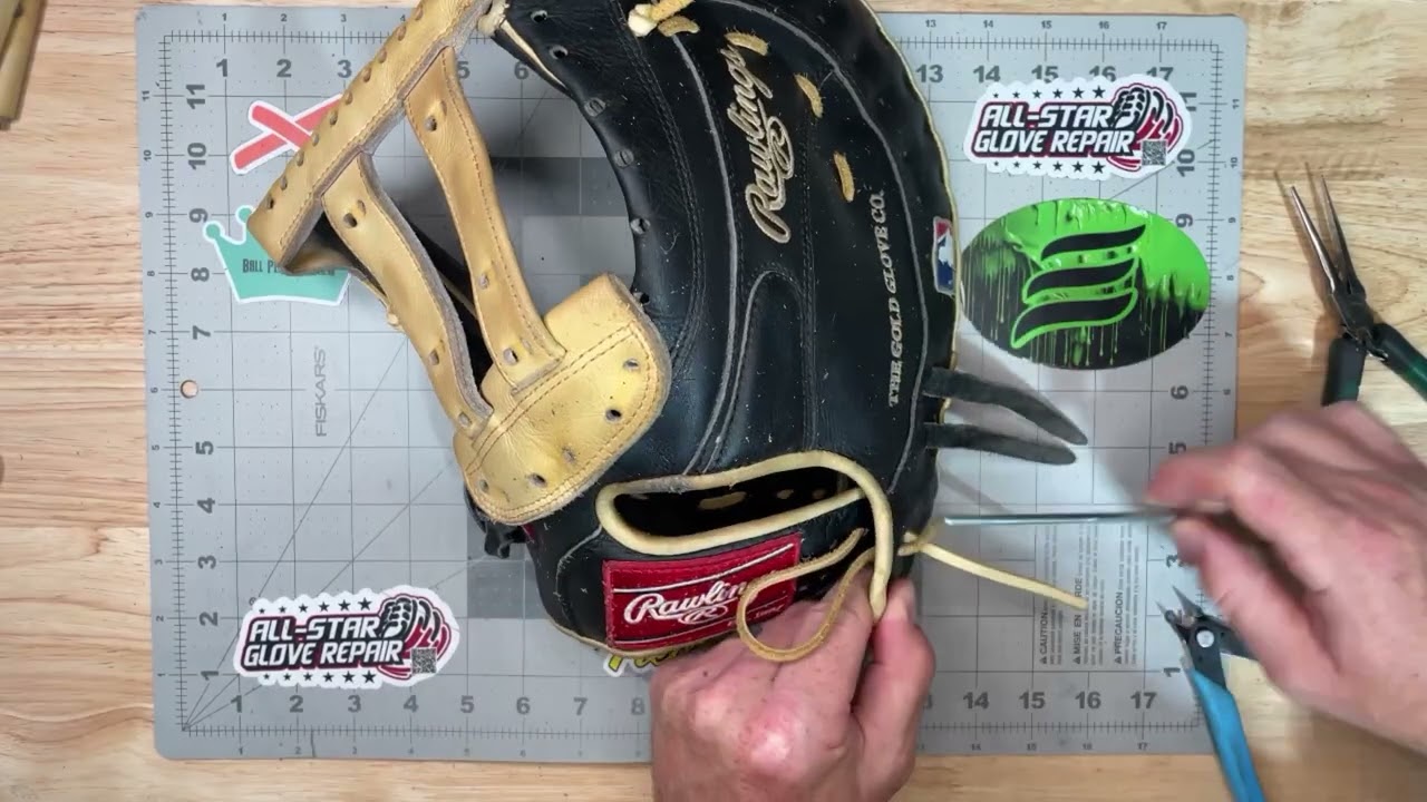 How to Relace a Rawlings PRORFM18 | Full Step-by-Step H-Web 1B Mitt Relace Tutorial