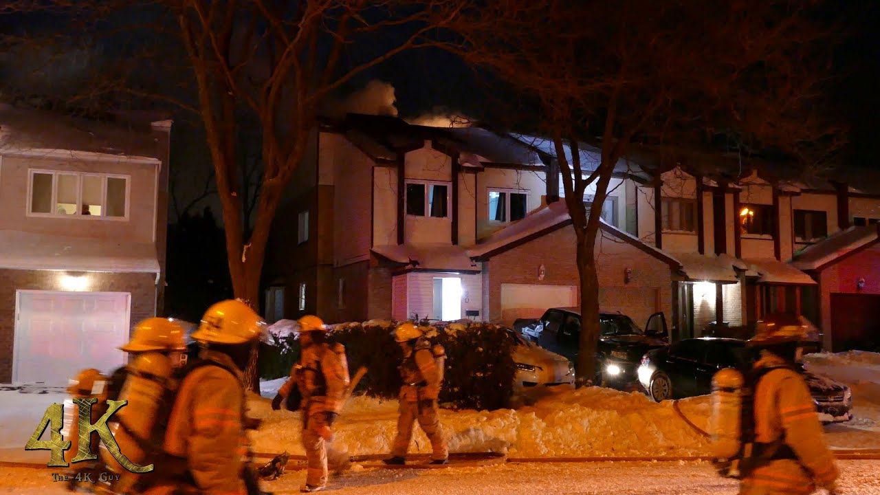 Pointe-Claire: Early arrival and quick knockdown at fire in frigid weather 12-13-2017