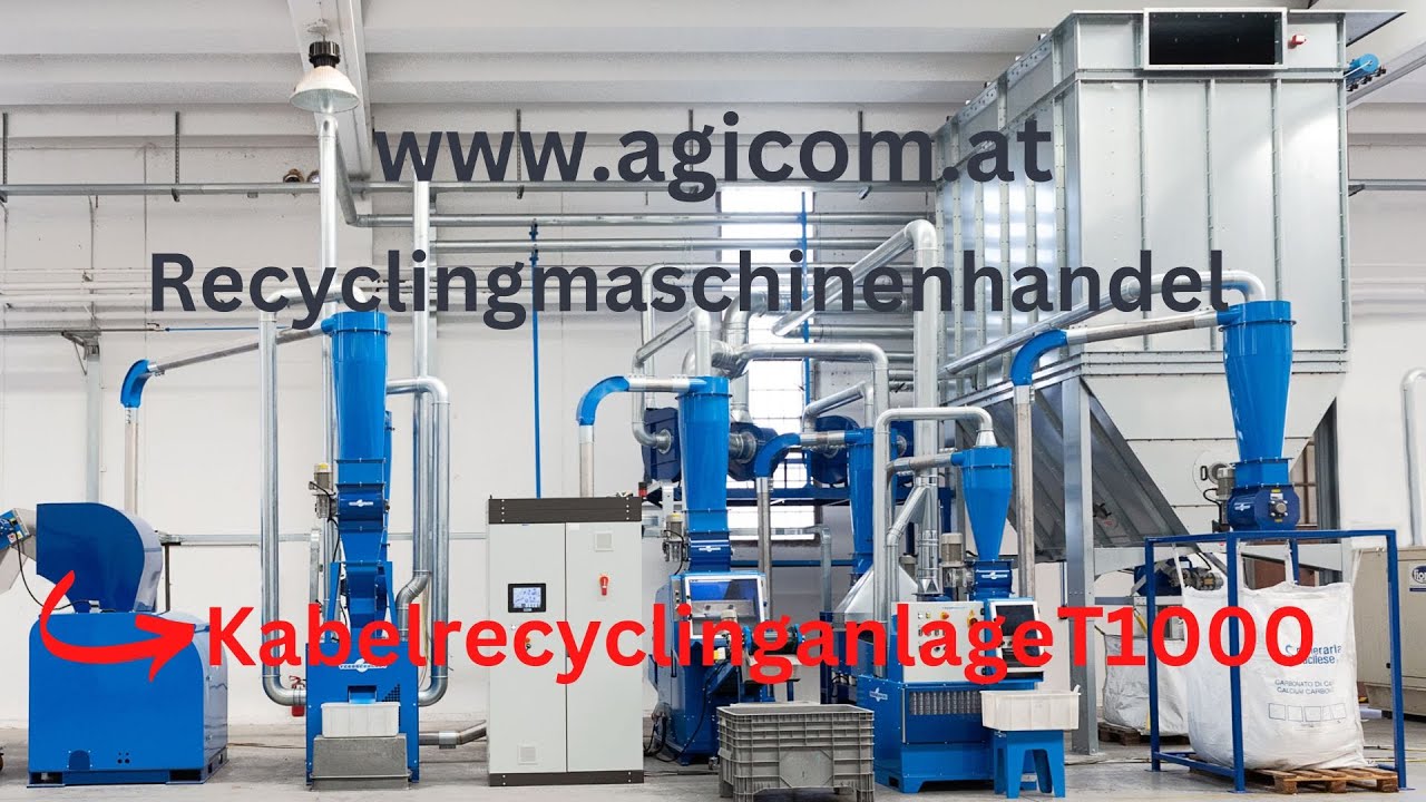 Kabelgranulieranlage, Kabel Recycling mit der  Komponentenanlage T1000, modulare Bauweise,