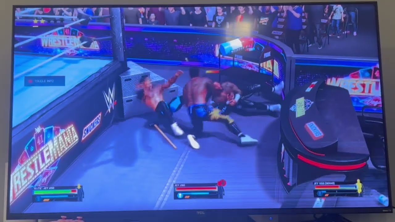 Jey Uso triple threat match in WWE 2K25