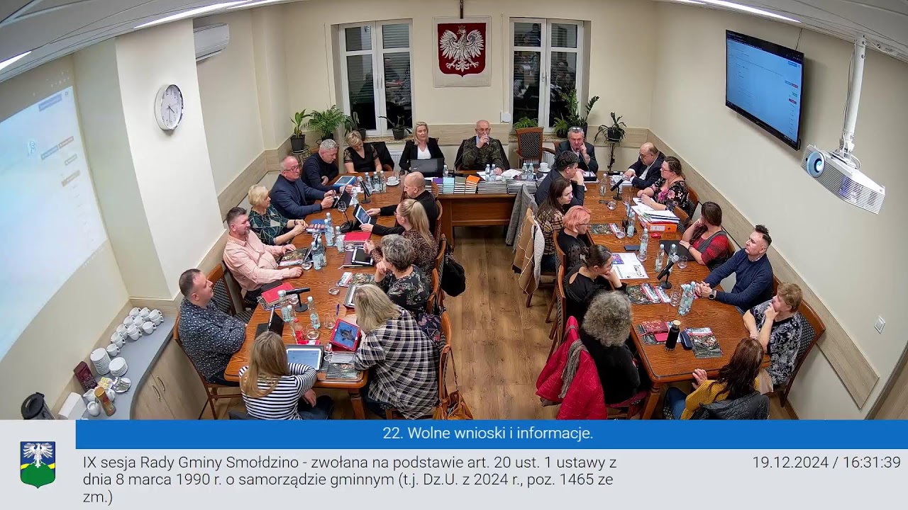 IX Sesja Rady Gminy Smołdzino- 2024.12.19