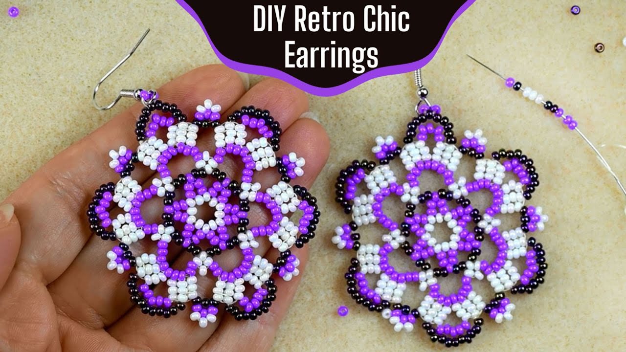 Retro Chic Seed Beads Earrings - Tutorial