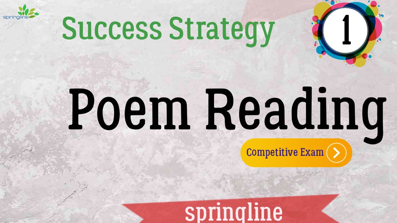 Poem Reading Strategy with worksheet |  Competitive exam technique