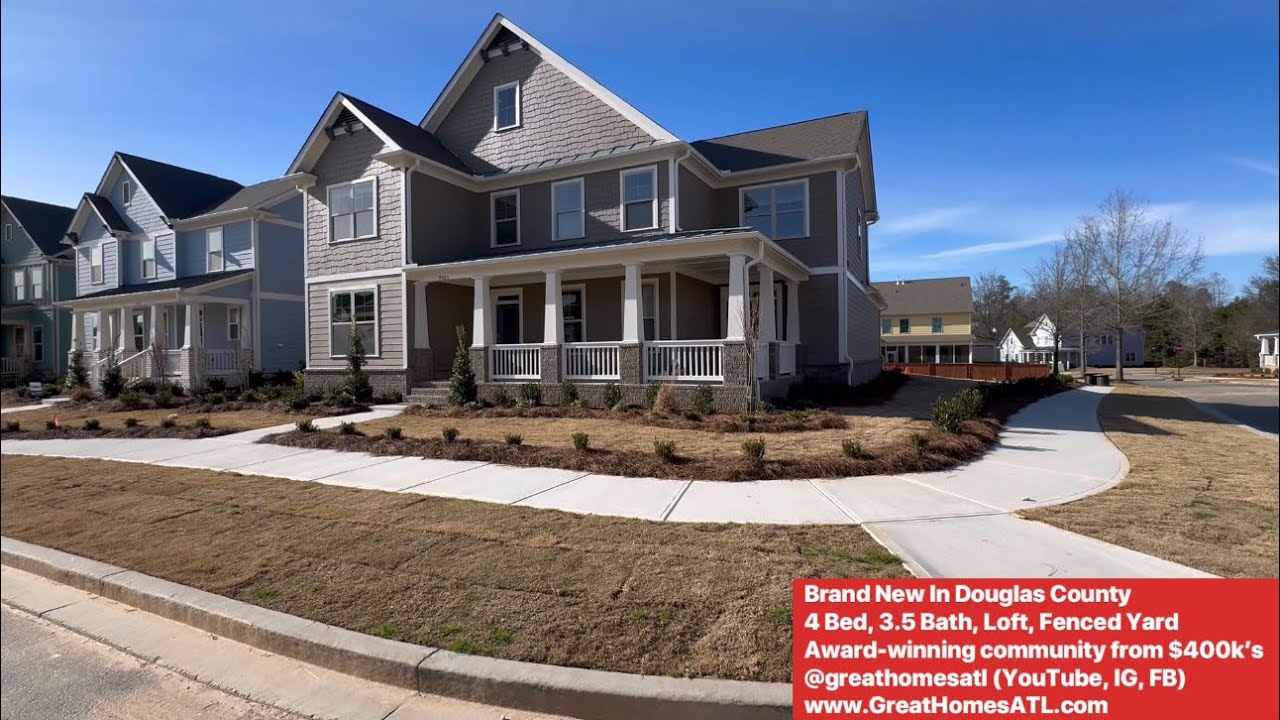 Brand New, 4 Bed, 3.5 Bath, Wrap Around Porch, Fenced Yards Included GreatHomesATL.com