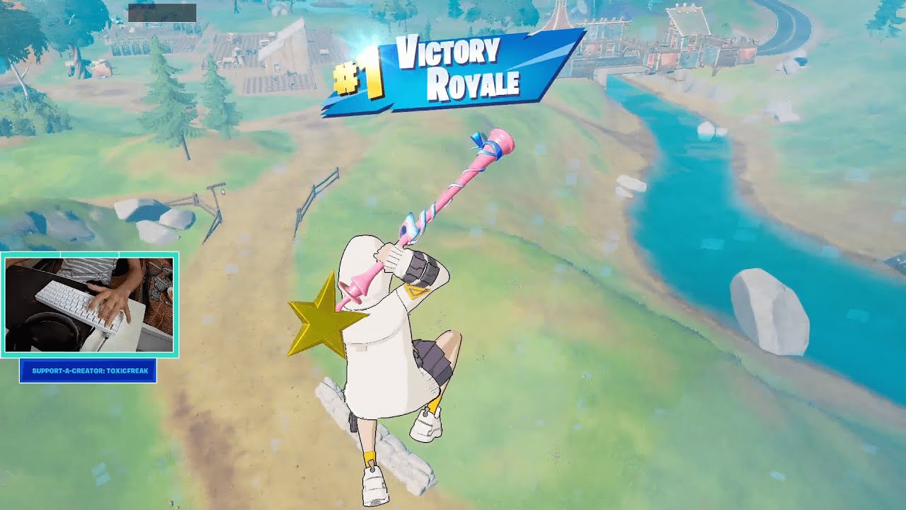YUKI SKIN + STAR WAND PICKAXE GAMEPLAY / Solo Victory Royale + HANDCAM (Fortnite No Talking 240fps)