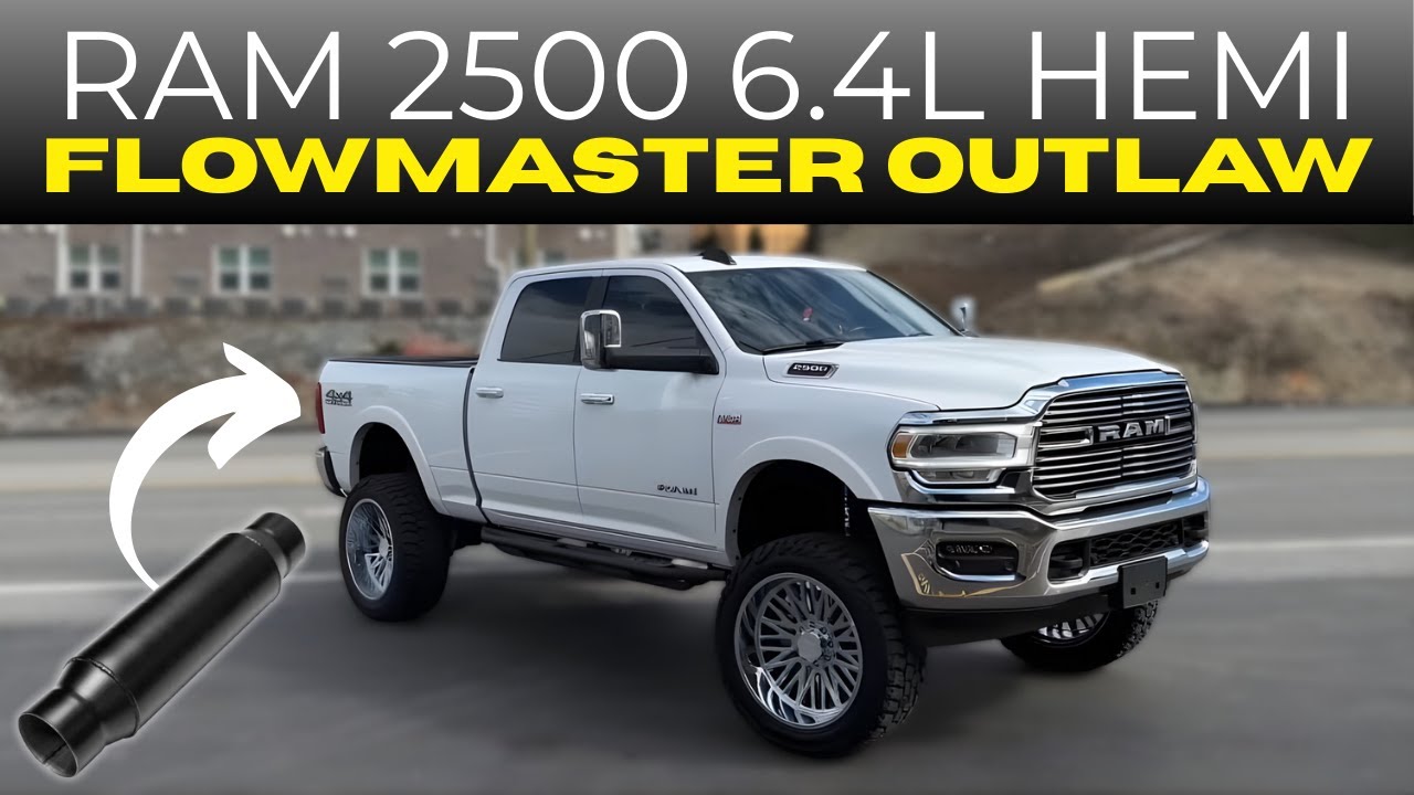 RAM 2500 2022 года, 6.4L HEMI V8 с глушителем Flowmaster Outlaw!