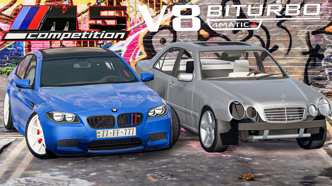 Lotu Şəmi Amg V8 4 Göz Varlı Uşağ Bmw F10 4.4 Draq | Maşın Oyunları | BeamNG.Driver #malikbedelov