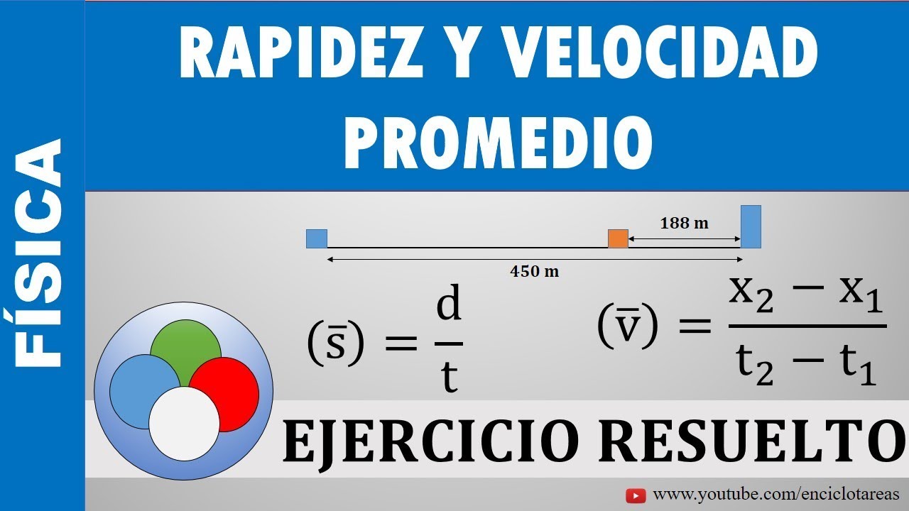 EJERCICIO RESUELTO DE RAPIDEZ Y VELOCIDAD PROMEDIO