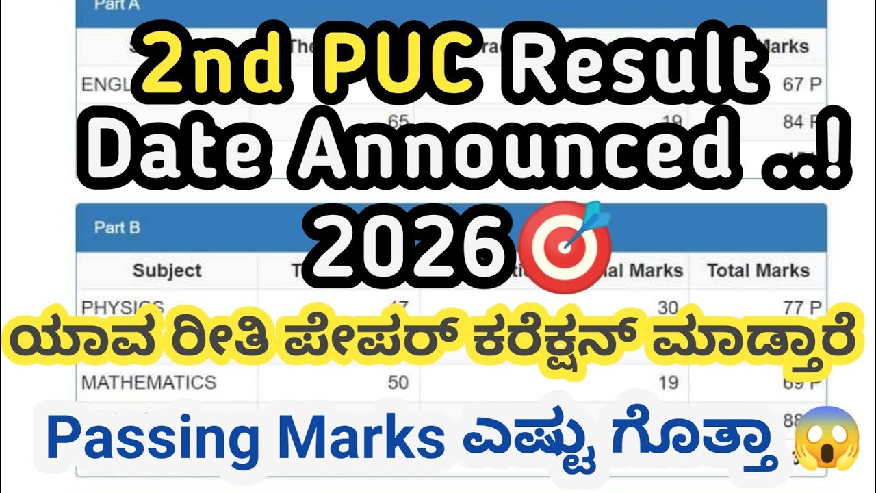 BIG NEWS 🔥 2nd PUC Result Date 2026 Announced | Answer Paper Evaluation Process Explained