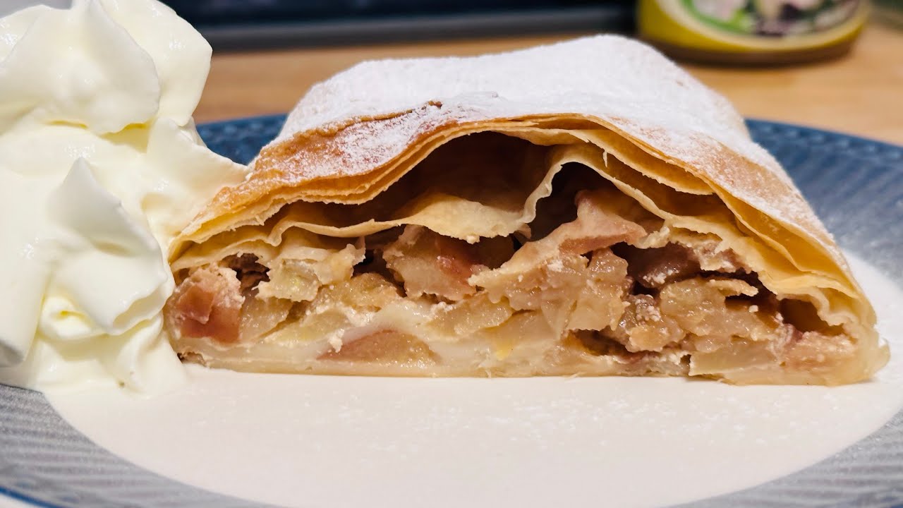 Apfelstrudel mit Filoteig