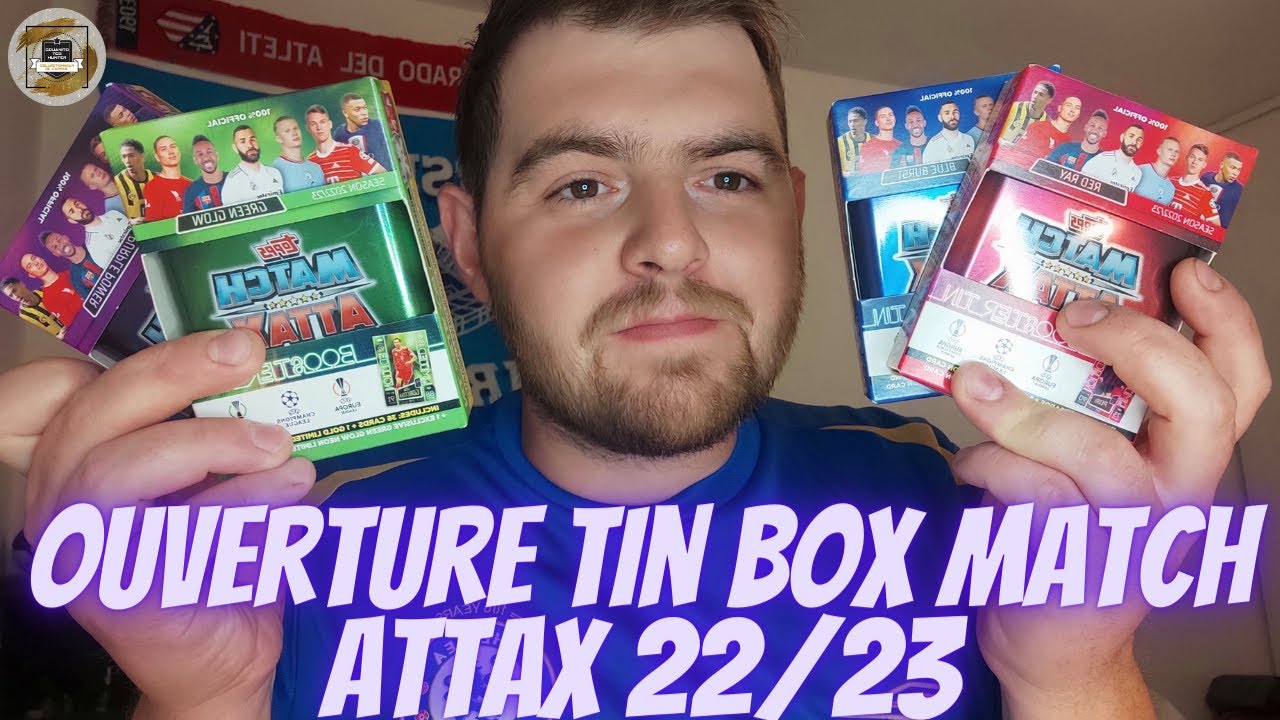 🌟⚽Ouverture carte de football Topss Match Attax 22/23: 4 Tin Box ⚽🌟
