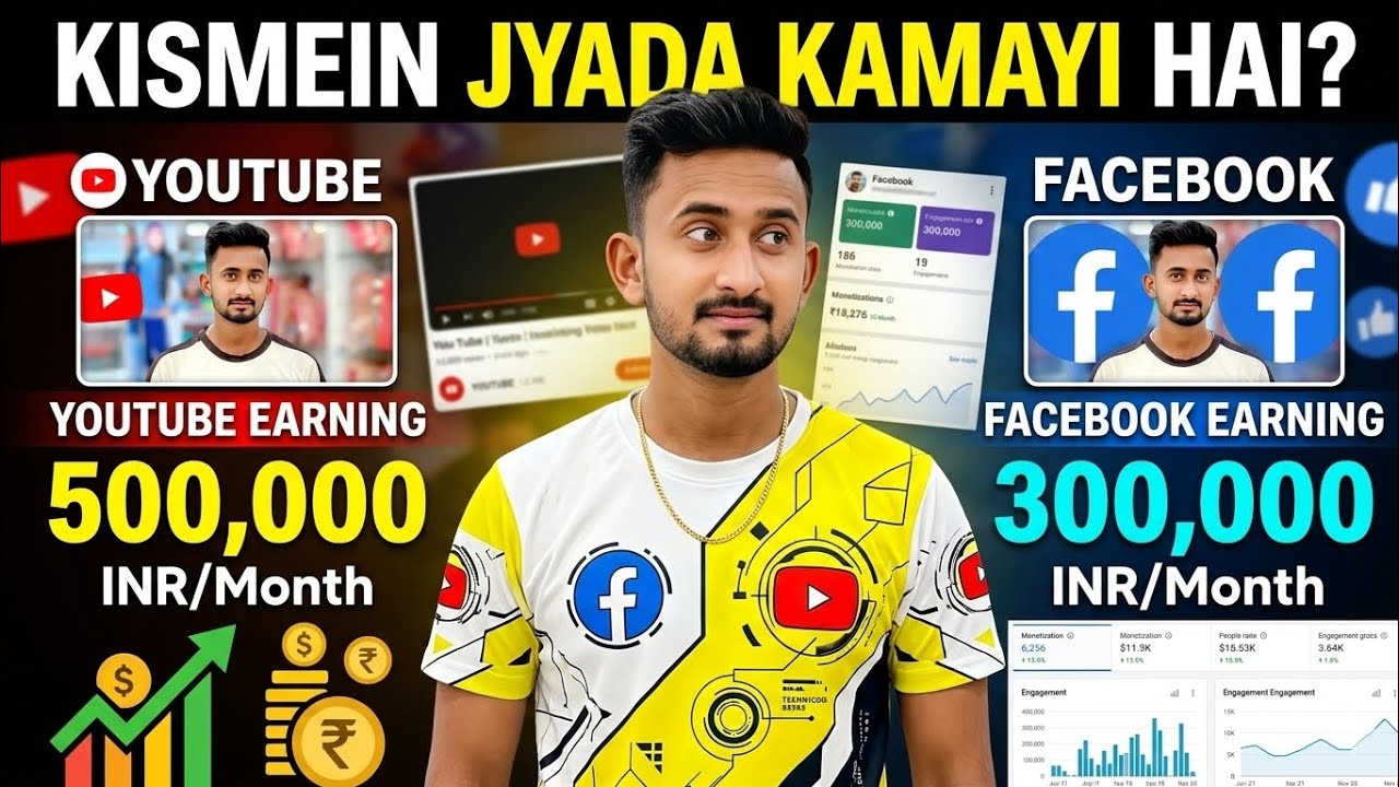 🔥 Kis Platform par zyada kamai hoti hai – Facebook ya YouTube? 💰