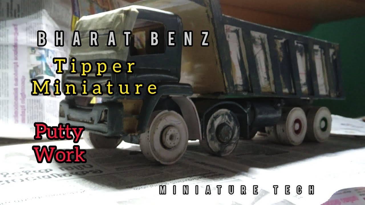 miniature BharatBenz putty work