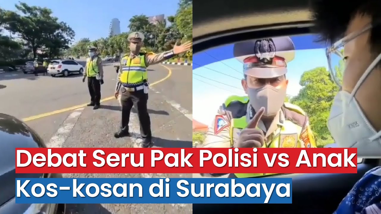 Viral! Debat Seru Pak Polisi vs Anak Kos-kosan di Surabaya, Tak Ada Mau Mengalah