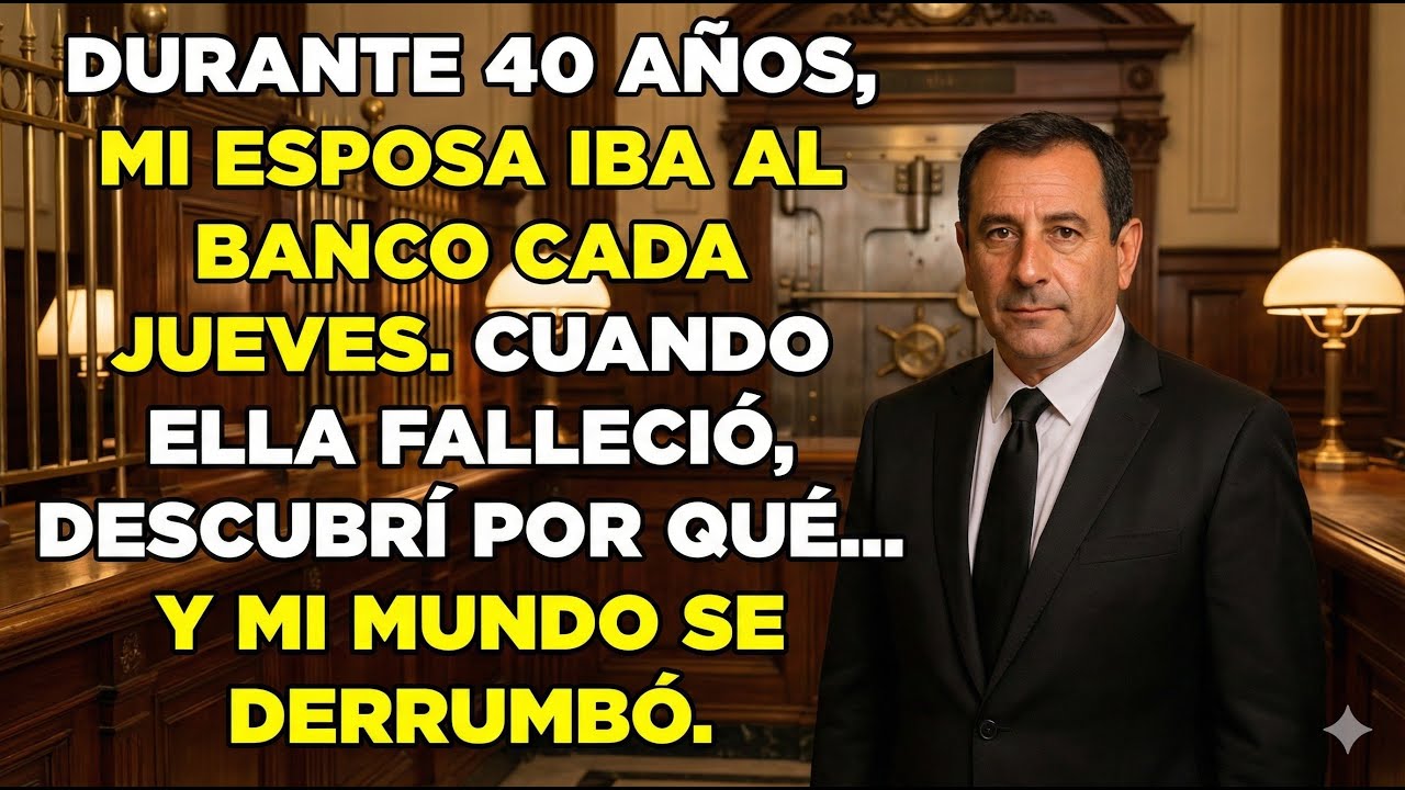 Mi esposa iba al banco cada jueves por 40 años... Cuando murió descubrí su HERMOSO secreto