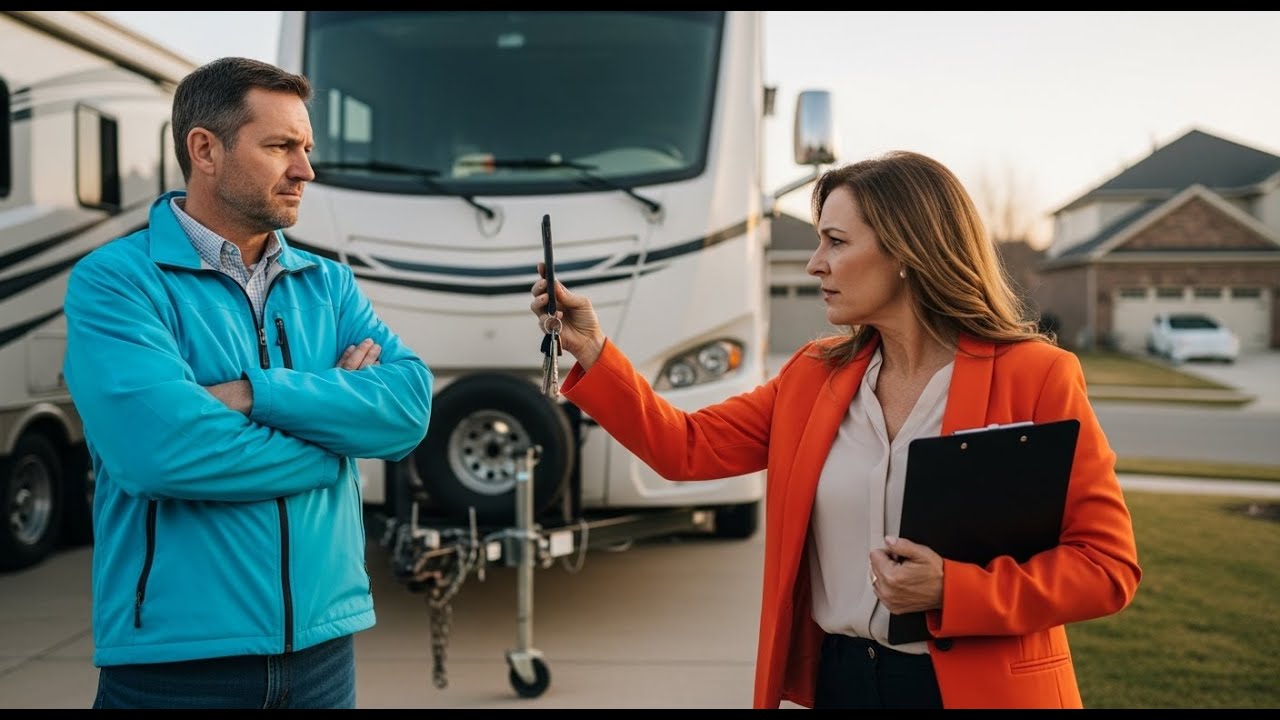 HOA Karen Blocks My Driveway To Photograph My RV And Demands I Remove It Tonight