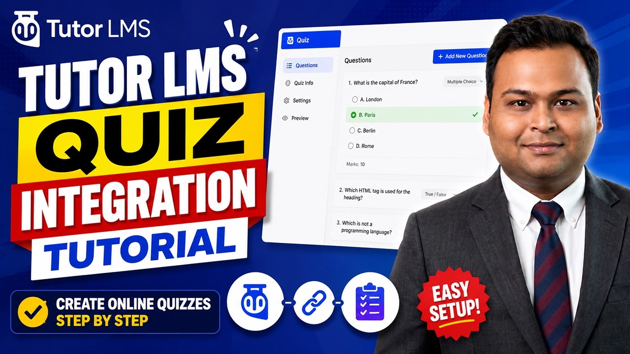 Учебное пособие по интеграции тестов в Tutor LMS &mdash; пошаговое создание онлайн-тестов