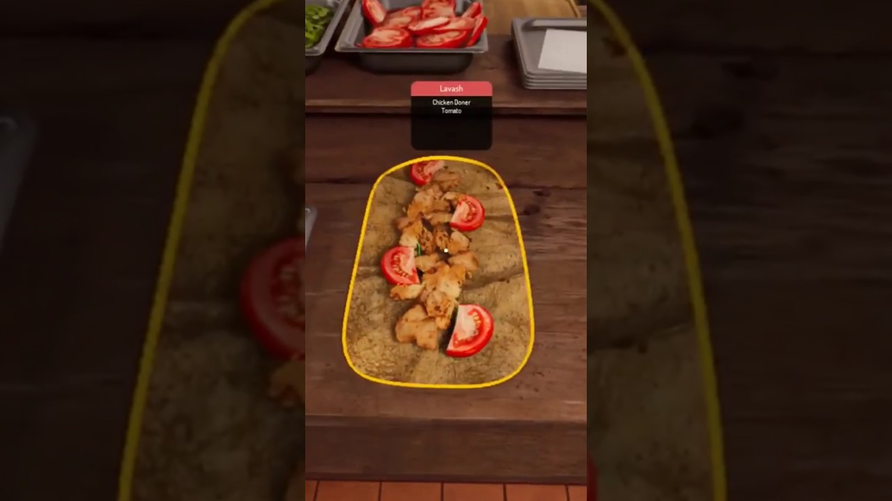 Chicken Doner with Tomato + Yogurt are ready! | Wrap House Simulator #games #gaming #pcgaming