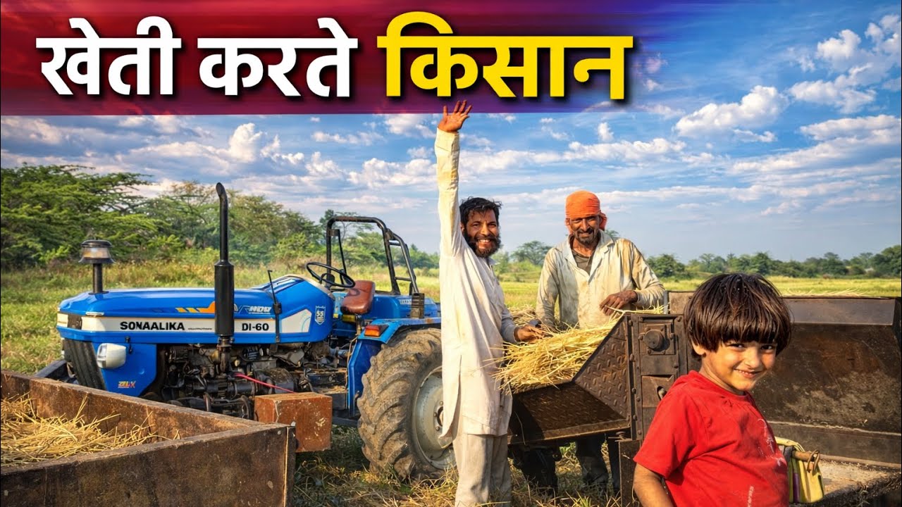 Sonalika DI 60 की ताकत 💪 | खेत में काम करते किसान | Real Farming Video