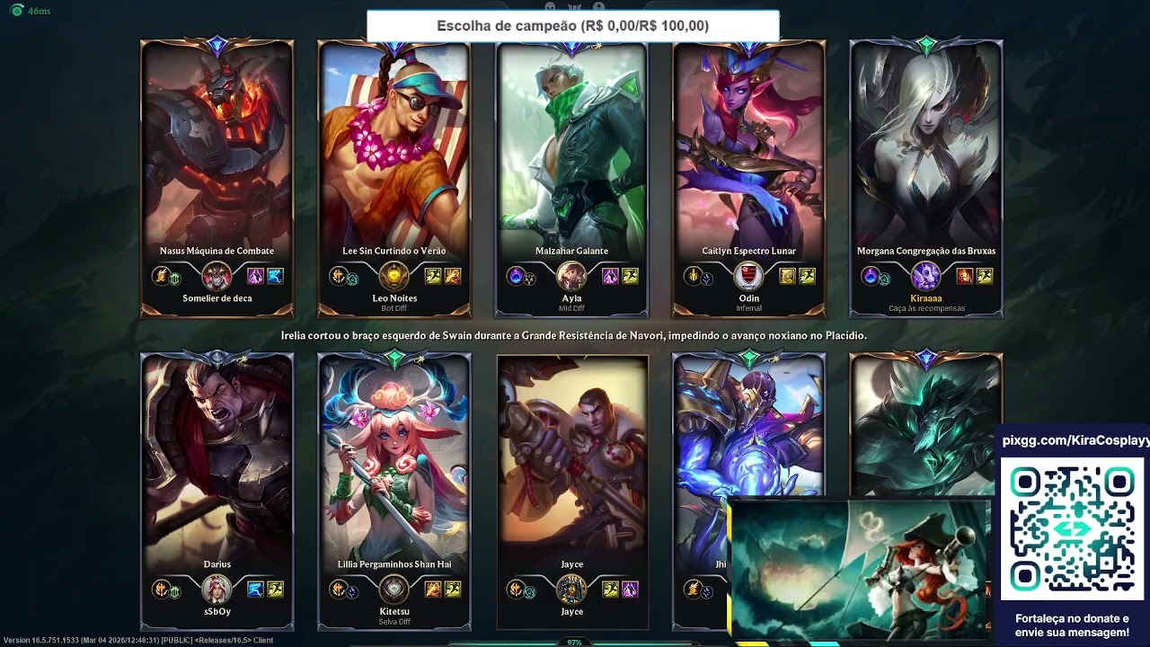 Main Miss Fortune!! ~ Voltando a jogar League of Legends e Genshin Impact!! !comandos