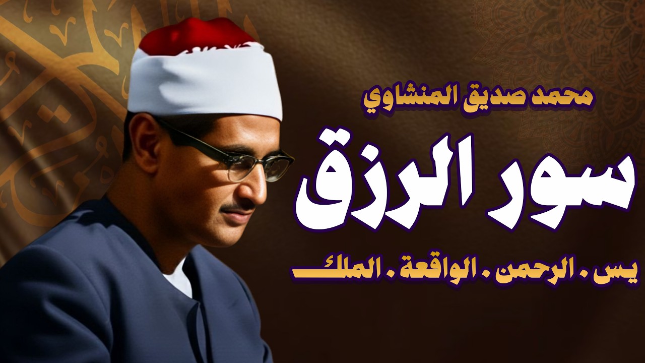 سورة يس والرحمن والواقعة والملك | للرزق والشفاء العاجل | الشيخ المنشاوي جودة عالية HD